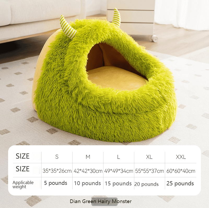 Shenjingmao Cat warm thick autumn and winter Teddy Bichon plush little monster cat bed Bichon Teddy pet bed