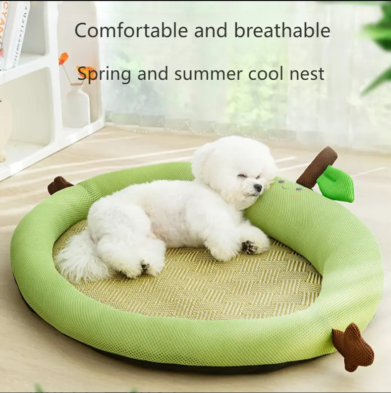 hipidog Pet summer cute fruit backrest nest for small and medium-sized dogs spring and summer mat cool mat breathable nest 4774