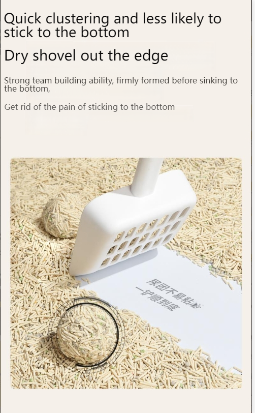 【TINGCHONG 4 in 1 mixed cat litter】Tofu cat litter mixed with agglomerated water-absorbing bentonite, dust-free cat natural particles-Make In China