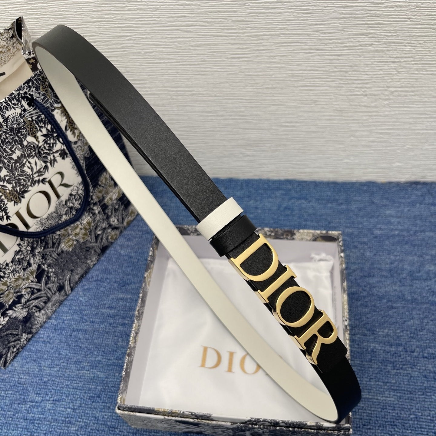 Dior leather belt