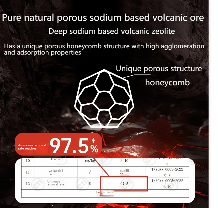 TINGCHONG Volcanic ore sodium-based ore mineral cat litter ore cat litter deodorant particles