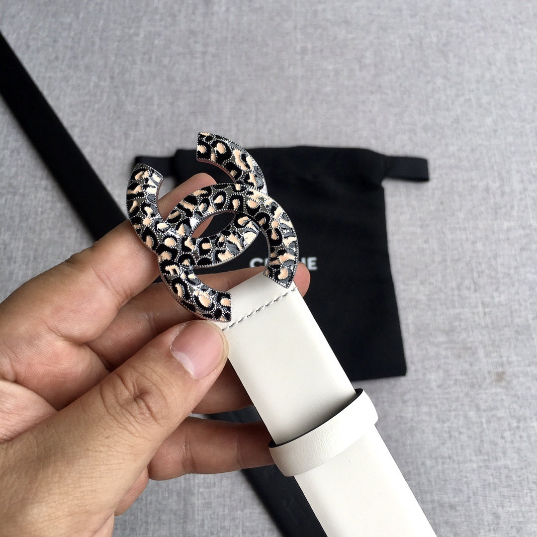 Chanel leather belt