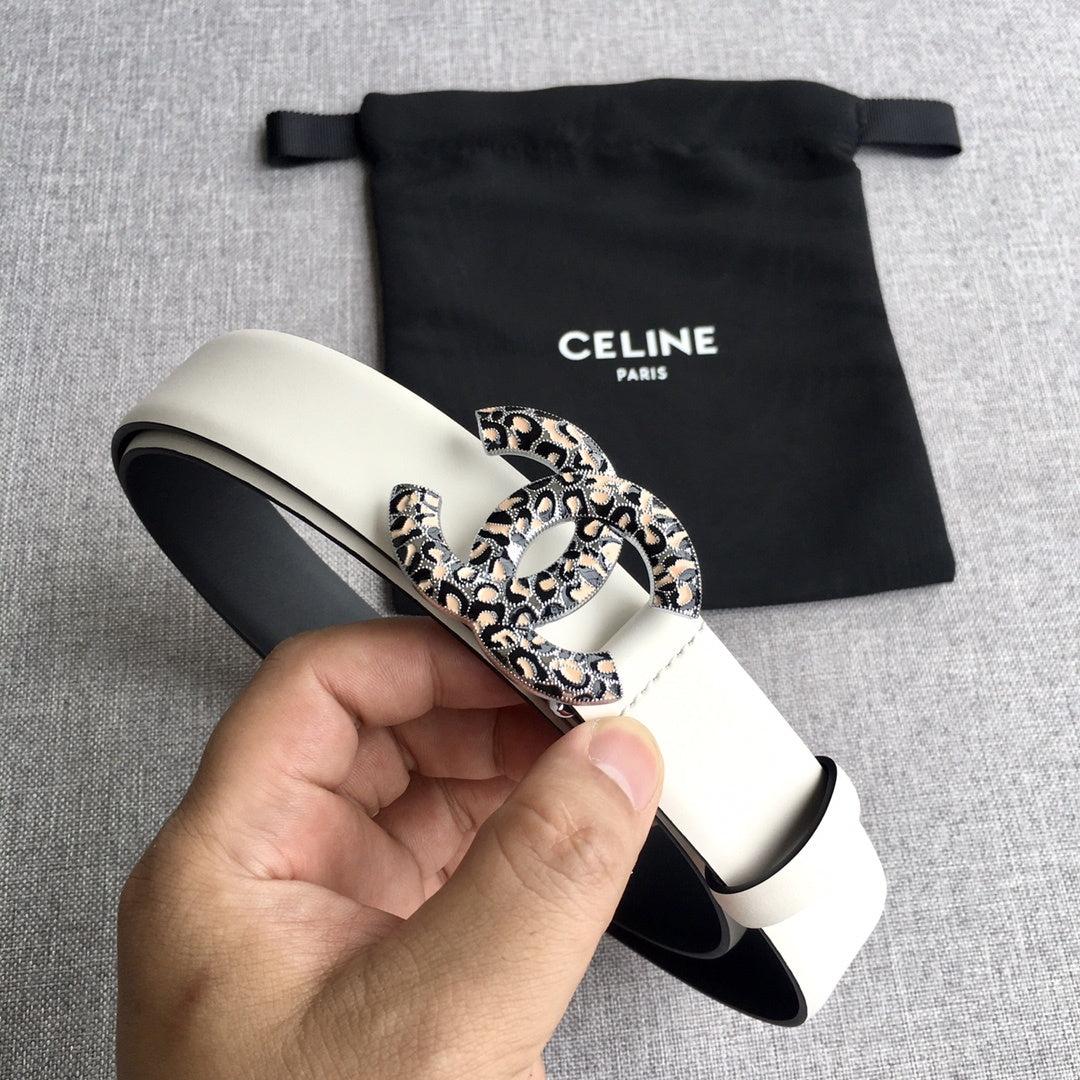 Chanel leather belt