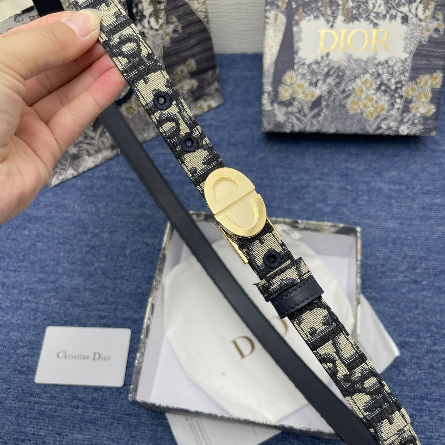 Dior leather belt