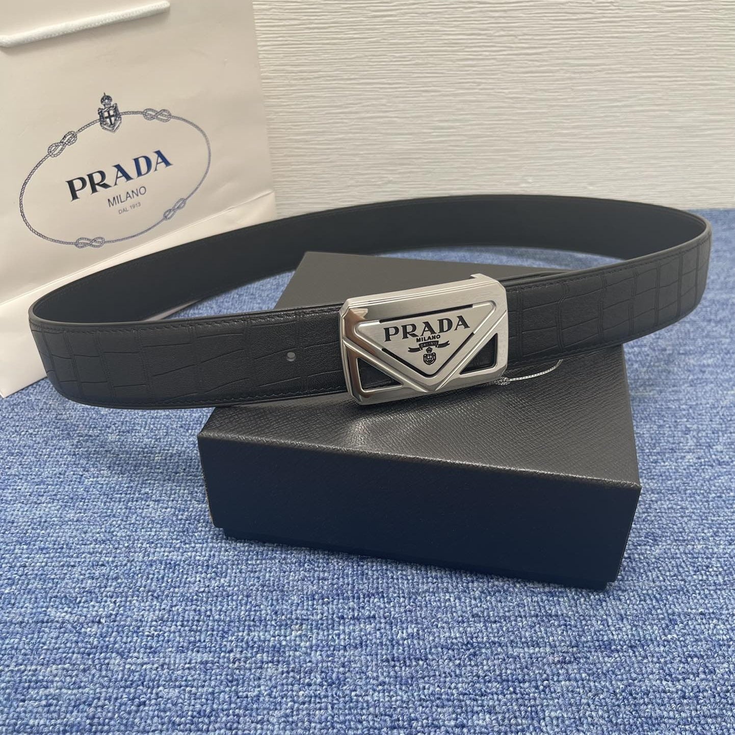 Prada leather belt