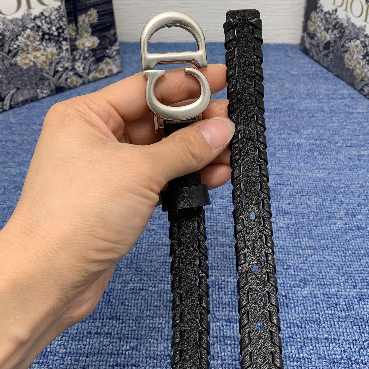 Dior leather belt