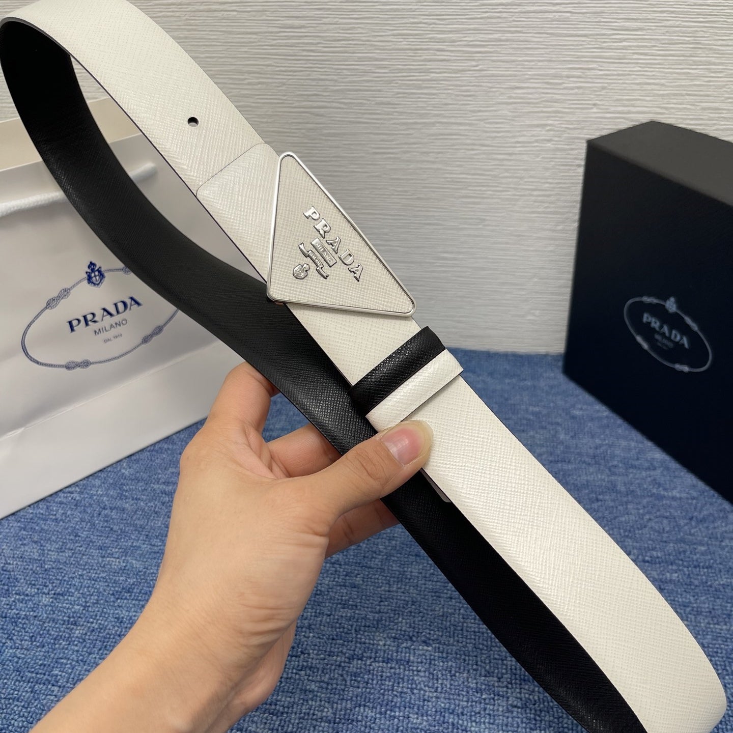 Prada leather belt