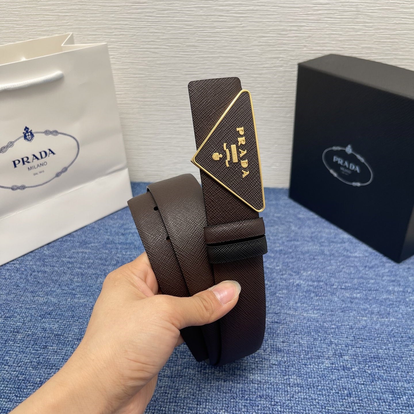 Prada leather belt