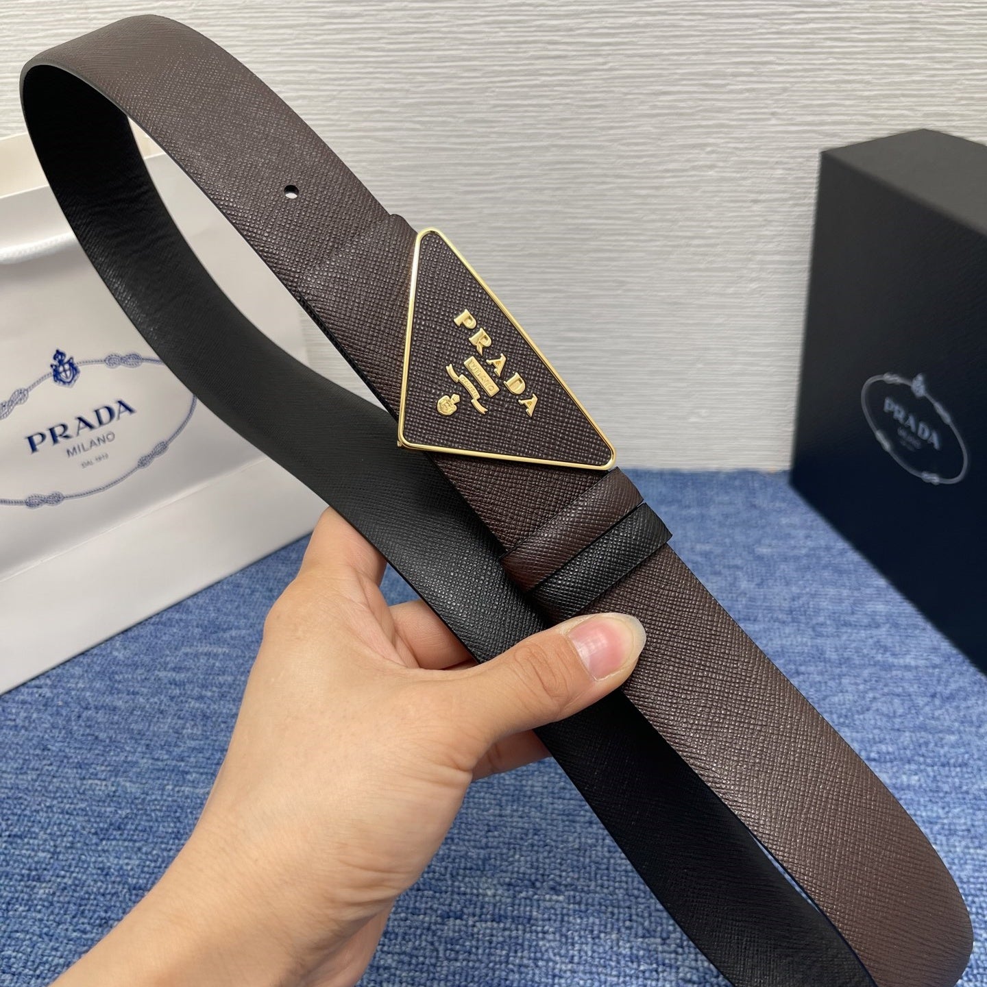 Prada leather belt