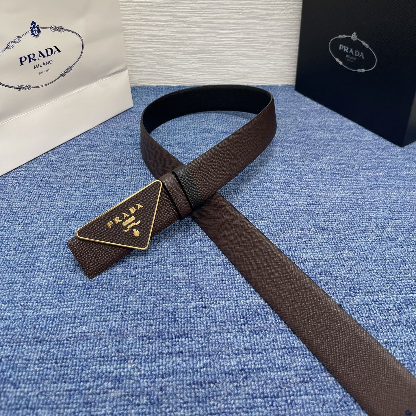 Prada leather belt
