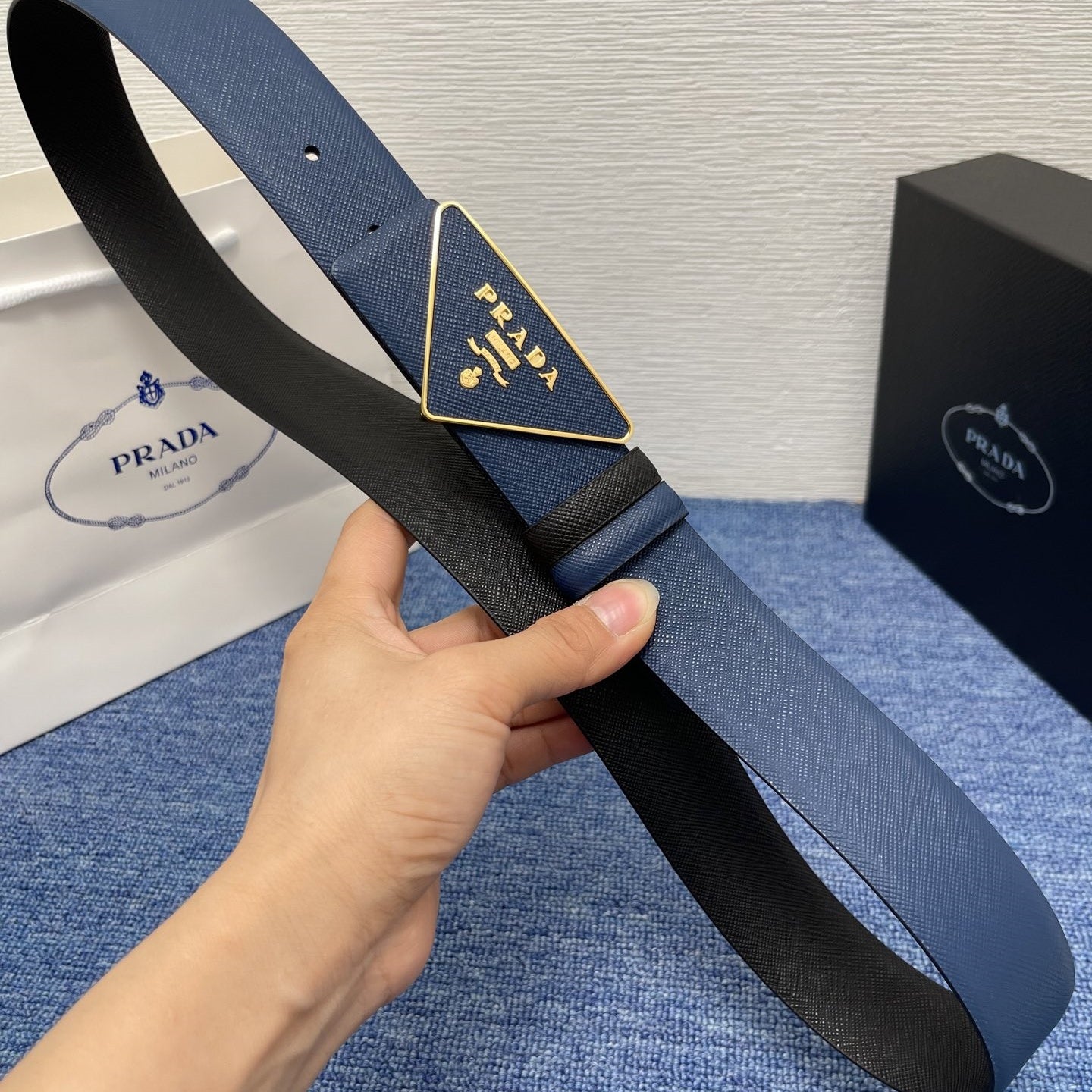 Prada leather belt