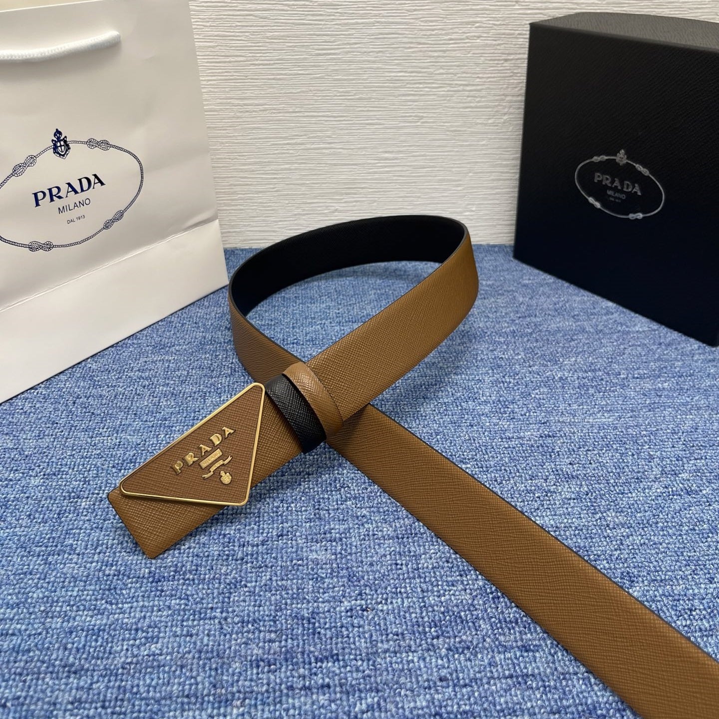 Prada leather belt