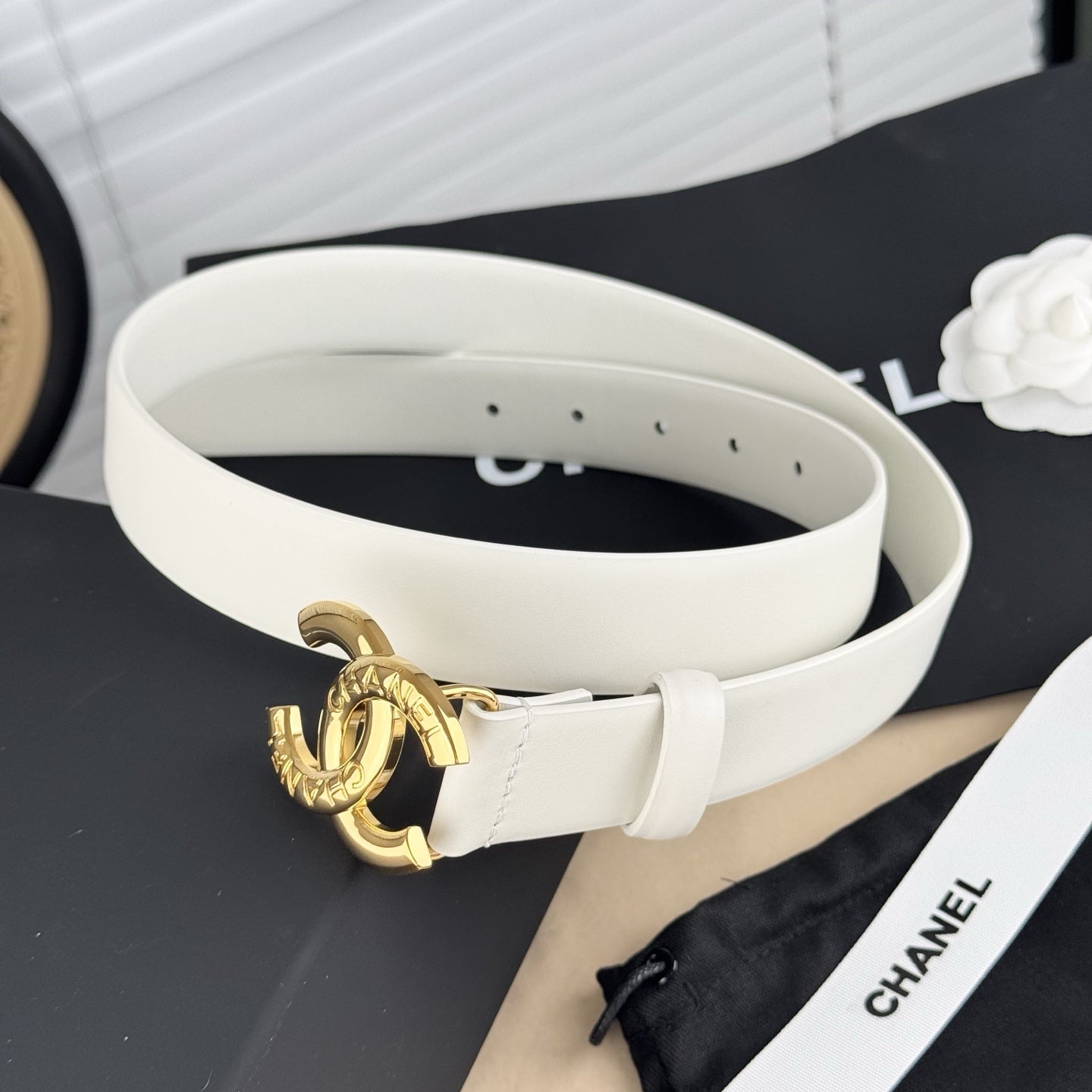 Chanel leather belt