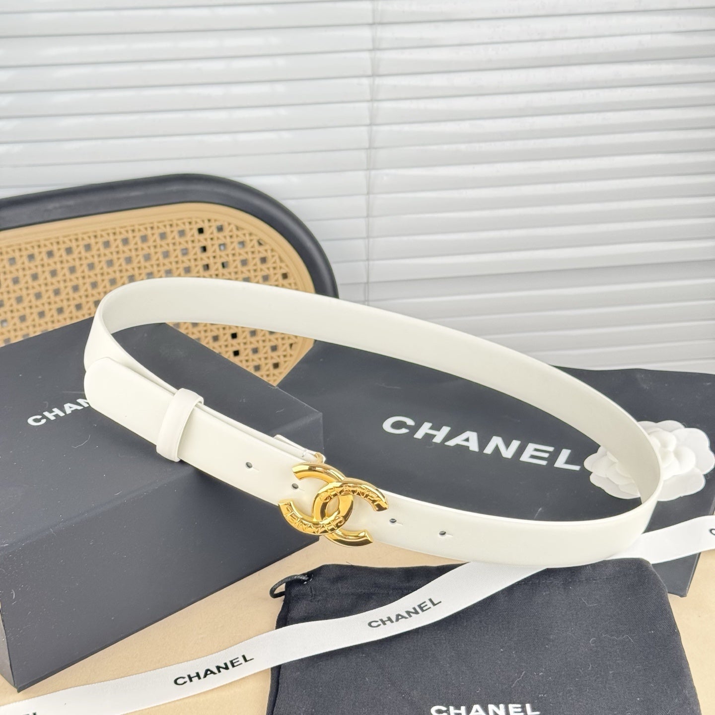 Chanel leather belt