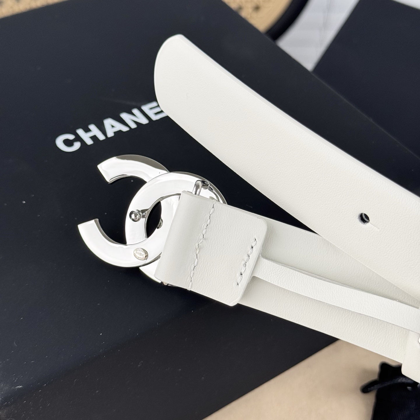 Chanel leather belt