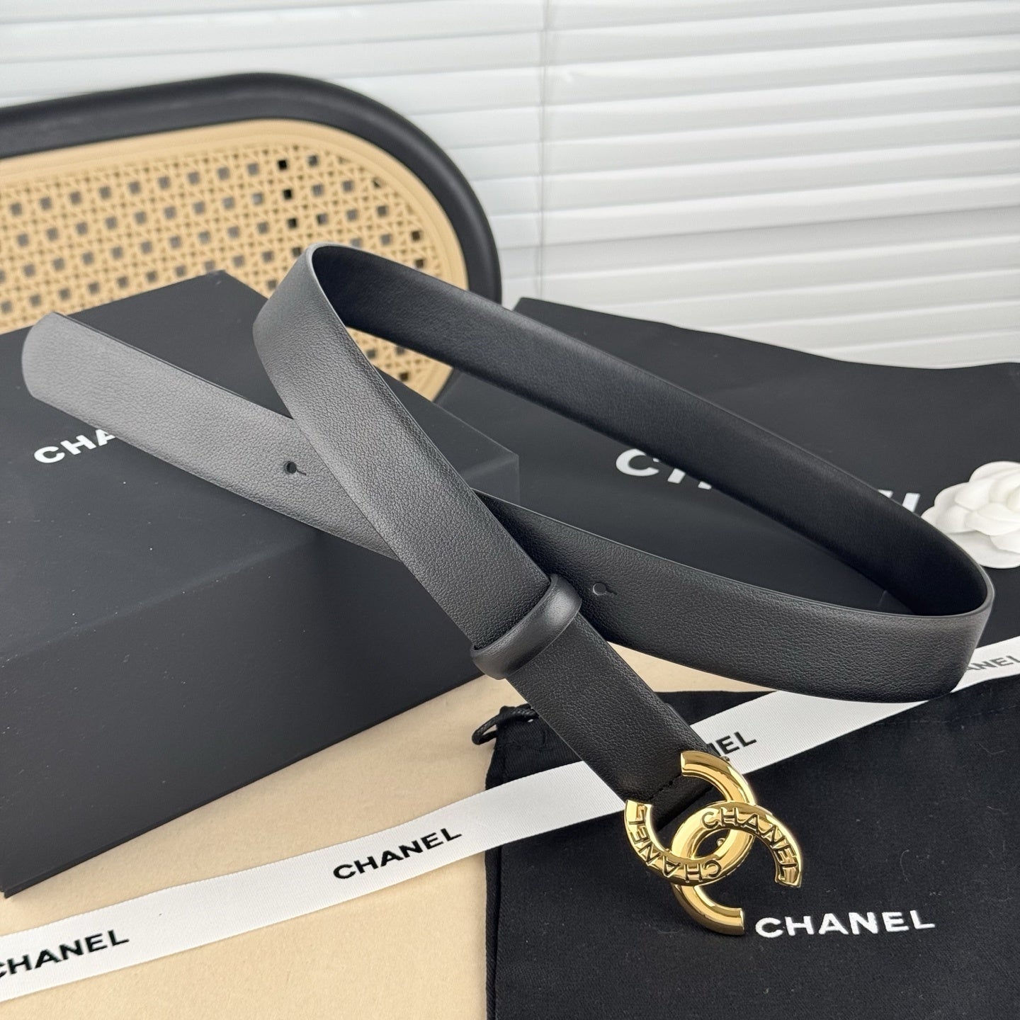 Chanel leather belt