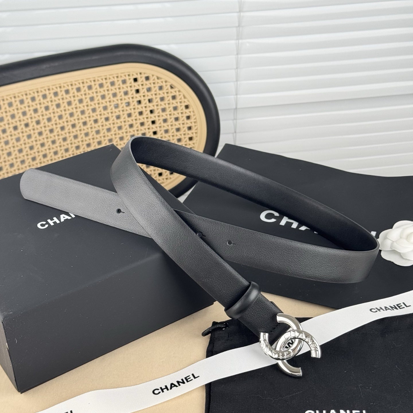 Chanel leather belt