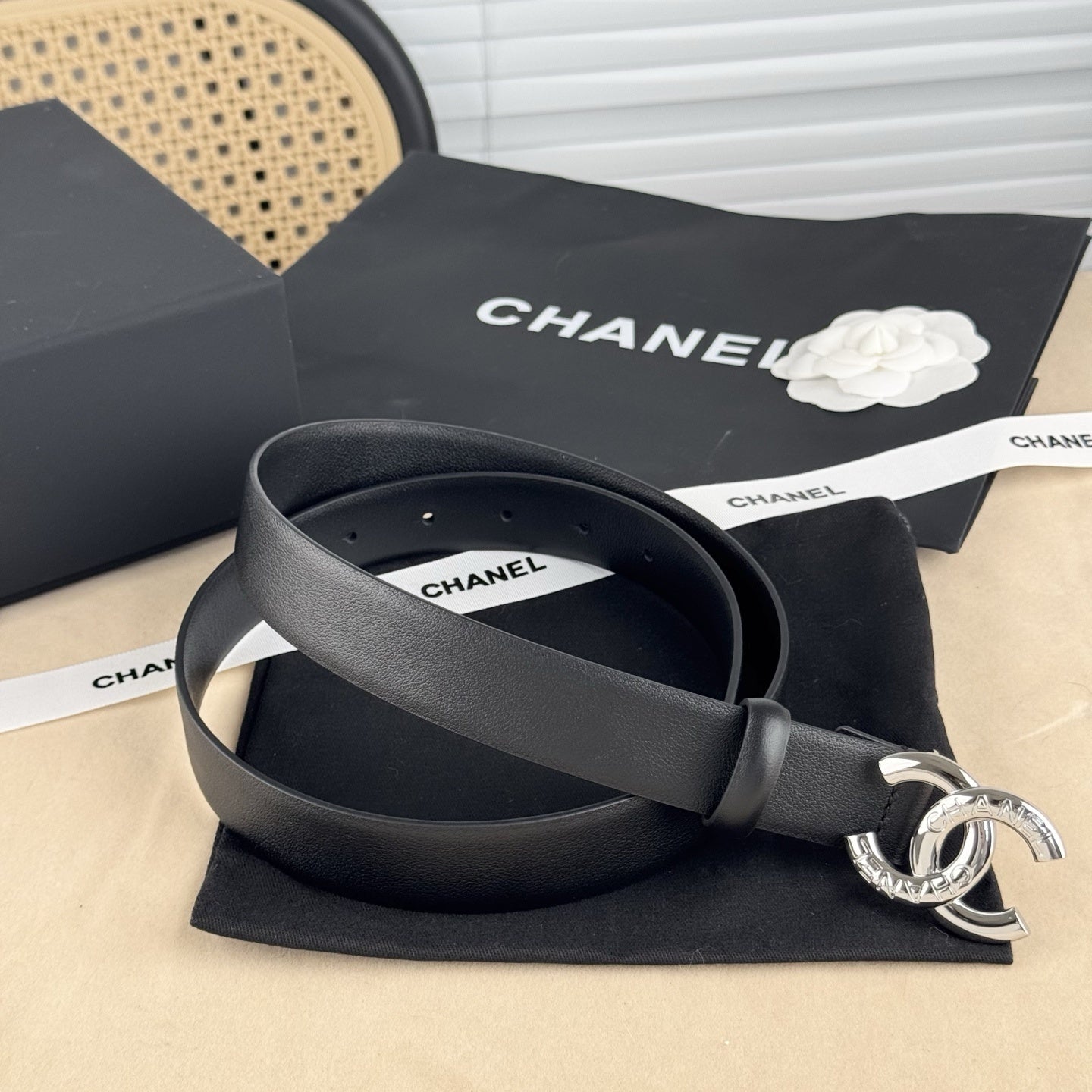 Chanel leather belt