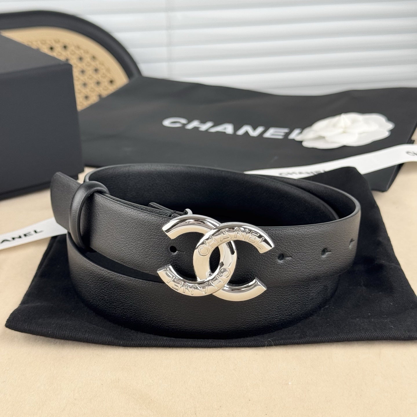 Chanel leather belt