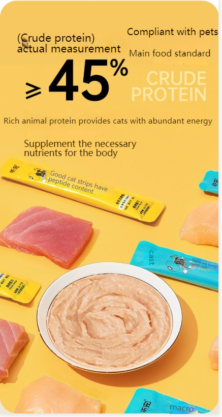 TINGCHONG Main food cat strips full price hydration meat sauce cat wet food cat snacks cat snacks kitten nutrition absorption