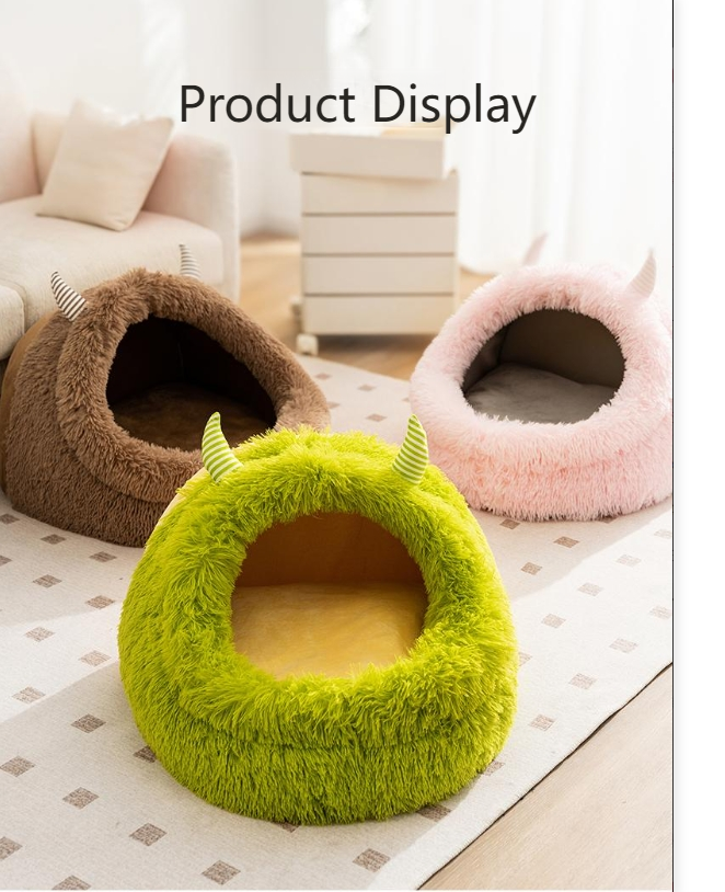 Shenjingmao Cat warm thick autumn and winter Teddy Bichon plush little monster cat bed Bichon Teddy pet bed