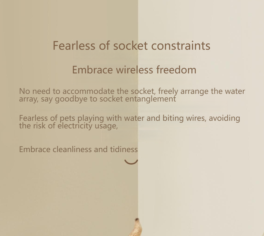 MEOOF Unplugged cat water dispenser wireless automatic circulation filter pet dog silent water feeder-Make In China
