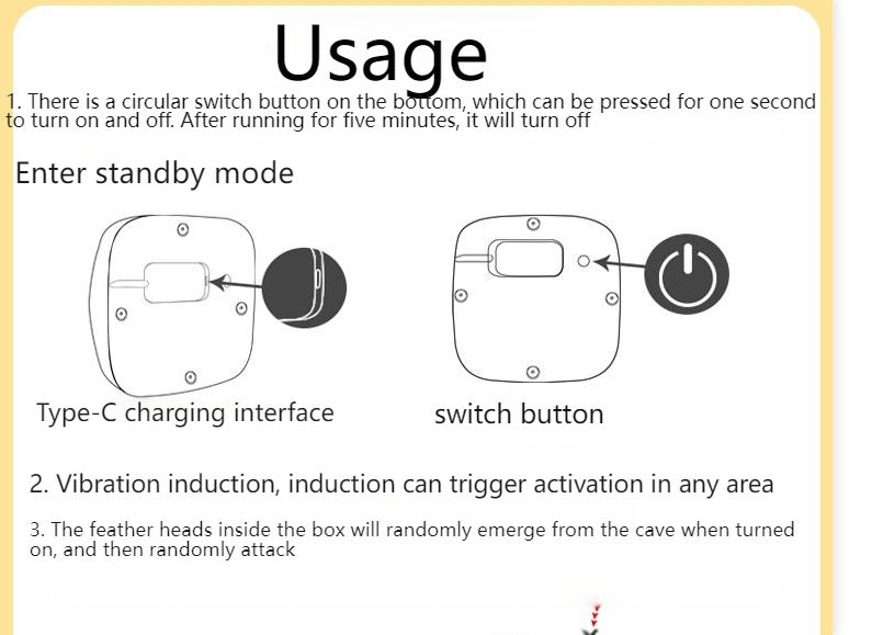 TANU Cat smart cat teaser touch induction electric self-hilarious feather cat teaser cat toy