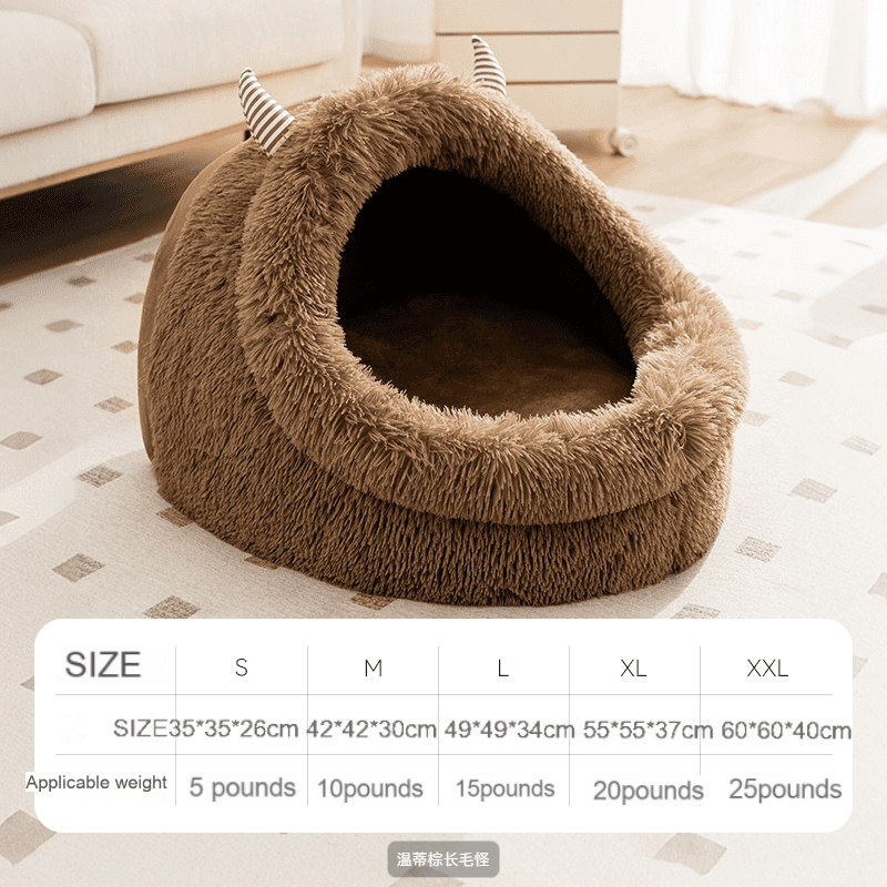 Shenjingmao Cat warm thick autumn and winter Teddy Bichon plush little monster cat bed Bichon Teddy pet bed
