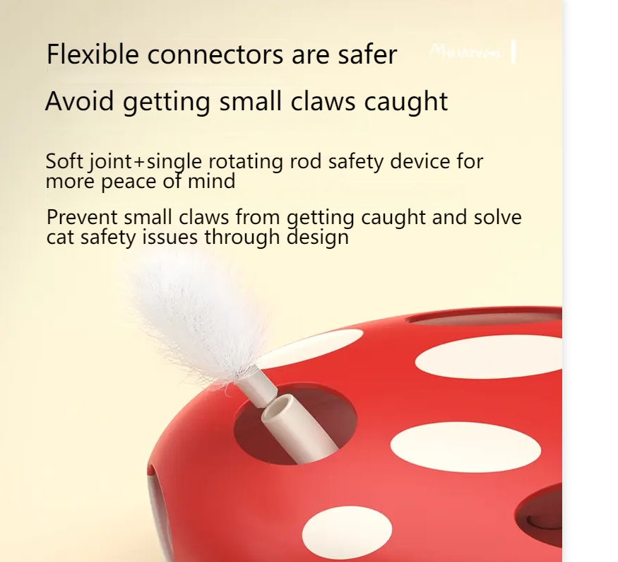 PAKEWAY Mushroom cat toy cat toy kitty toy smart cat cat toy self-entertainment toy-Make In China