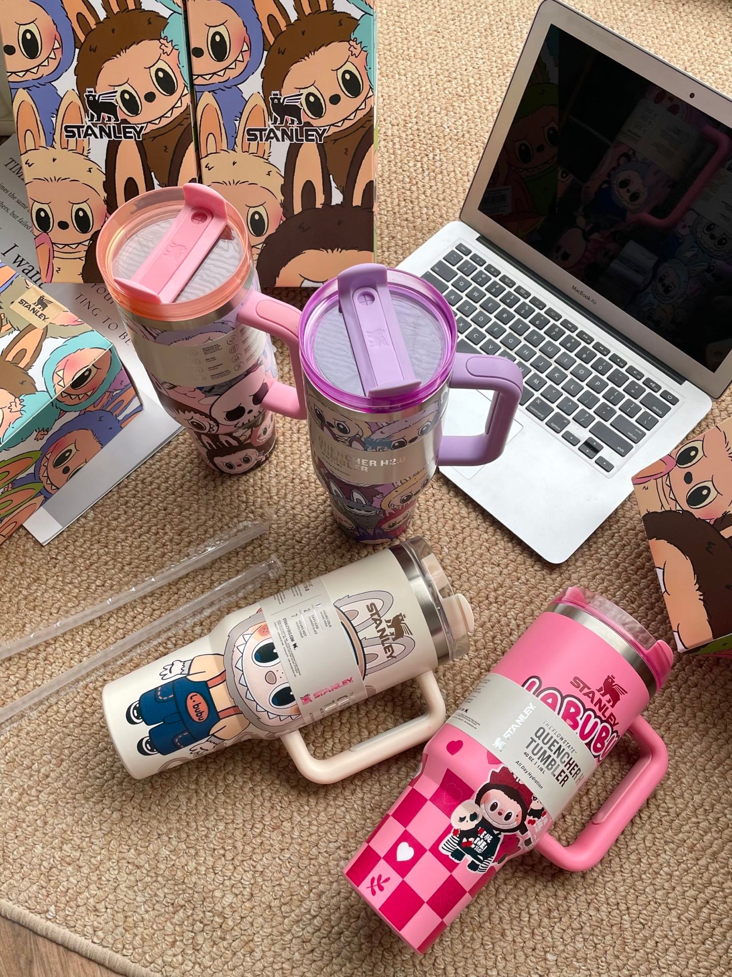 Pop Mart labubu Stanley Ice King Cup Insulated Cup *40oz complete set packaging