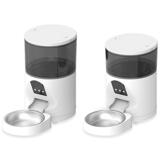 Automatic Cat Feeder with Camera, 1080P HD Video with Night Vision, 5G WiFi Pet Feeder with 2-Way Audio, Low Food & Blockage Sensor, Motion & Sound Alerts for Cat & Dog Single Tray
