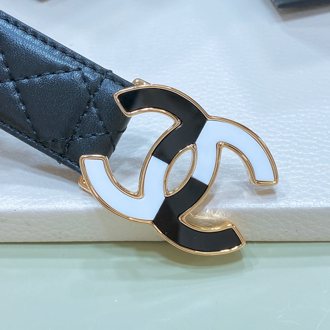 Chanel leather belt
