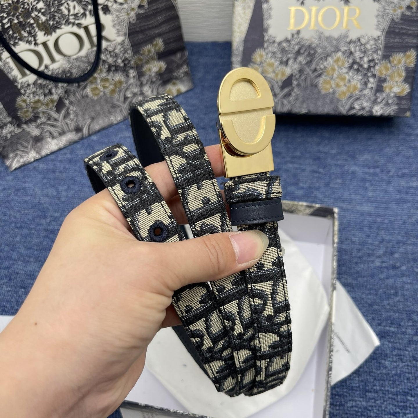 Dior leather belt