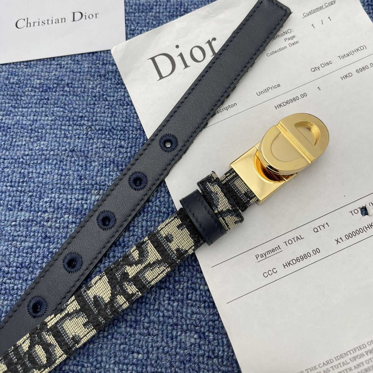 Dior leather belt