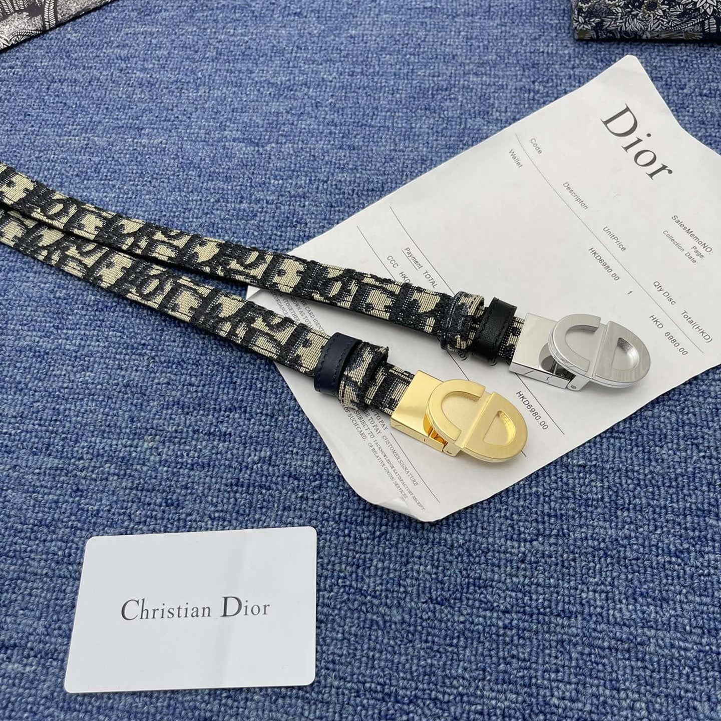 Dior leather belt