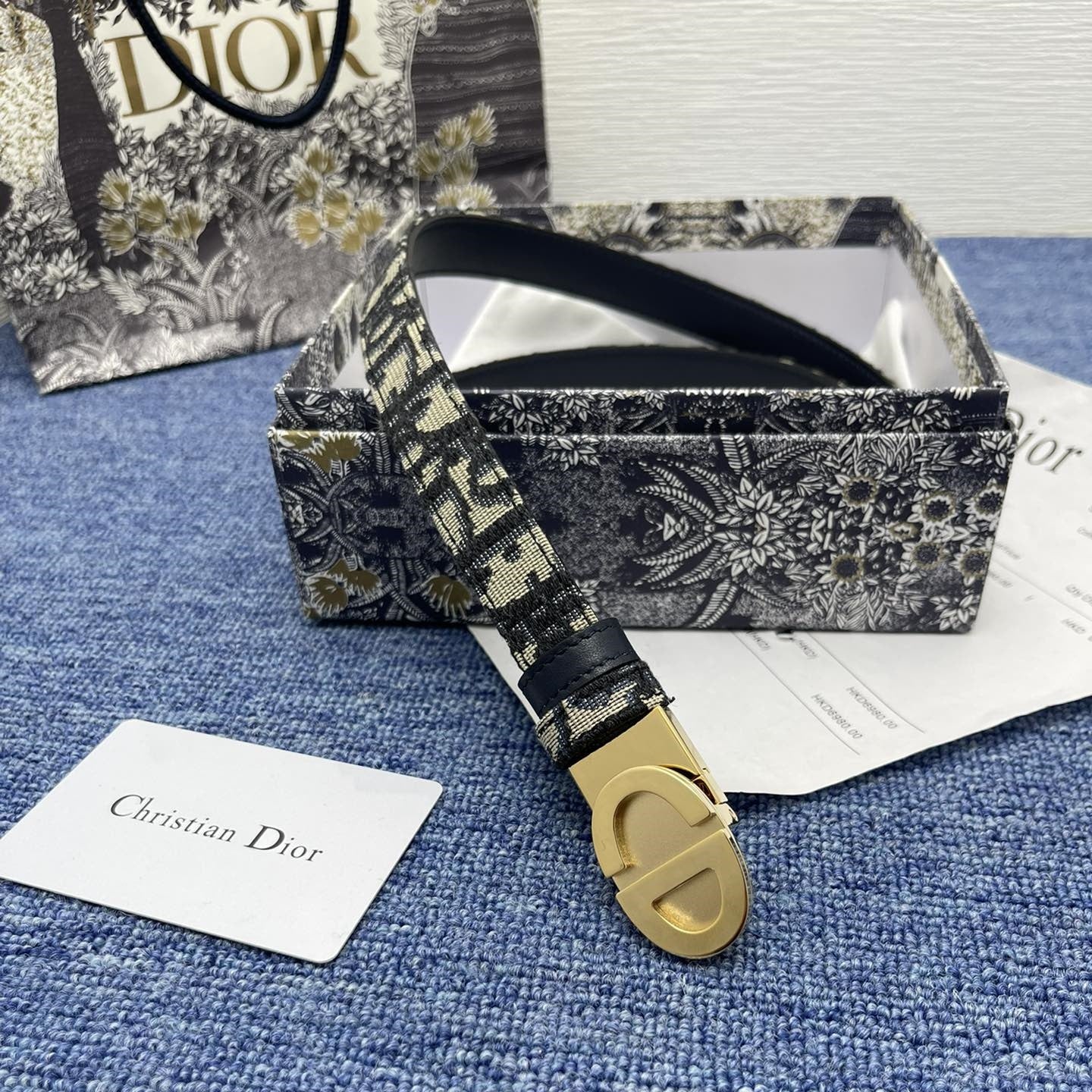 Dior leather belt