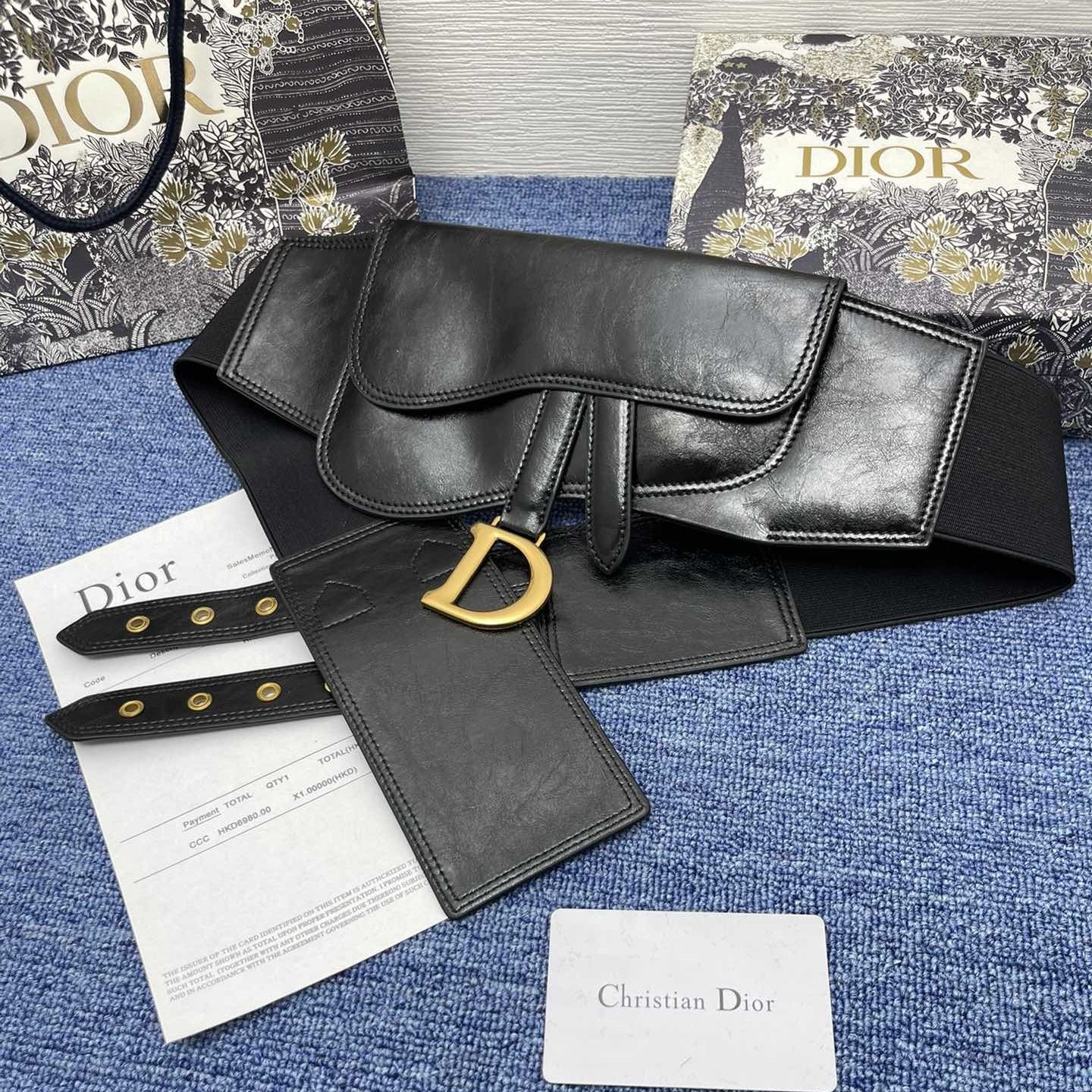 Dior leather belt