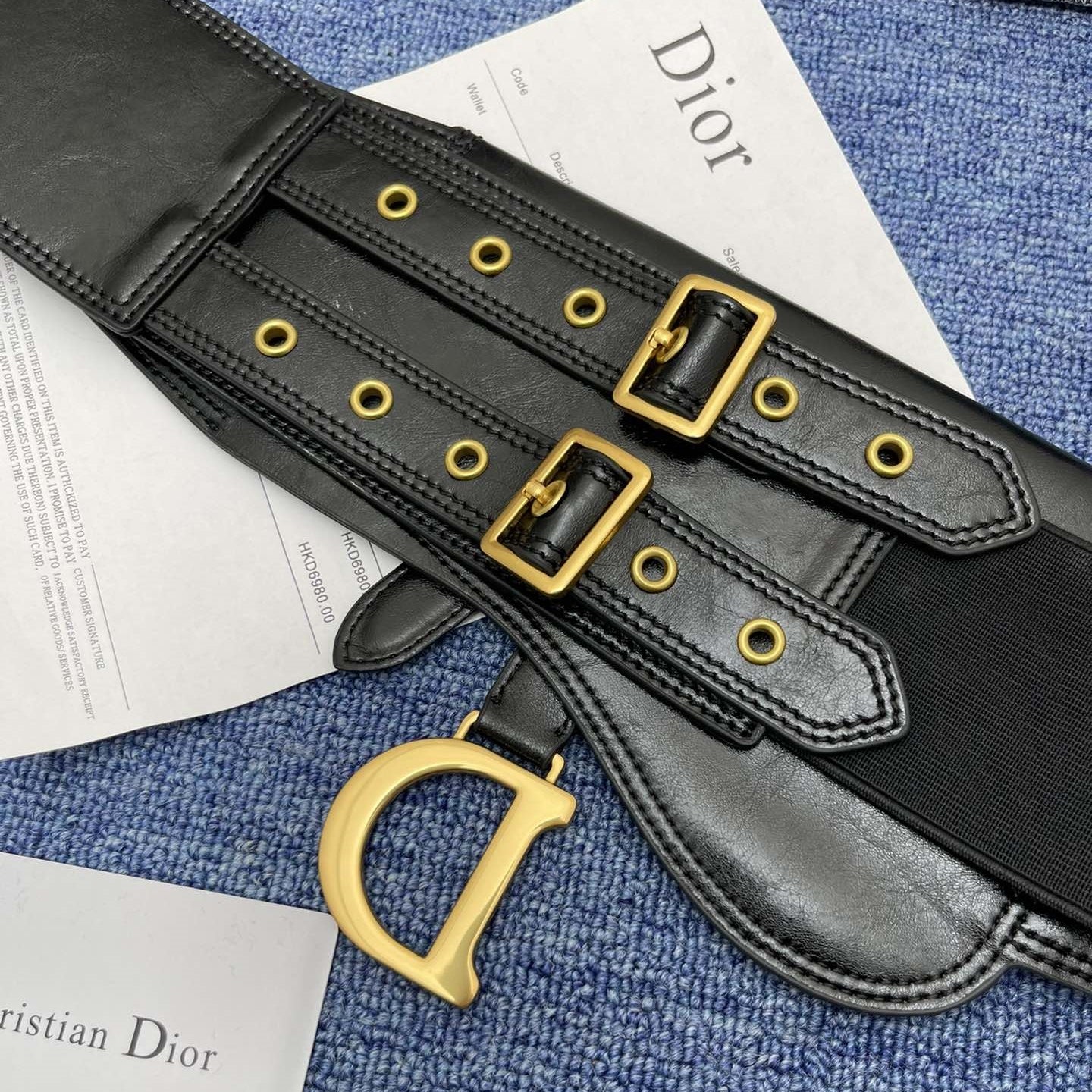 Dior leather belt