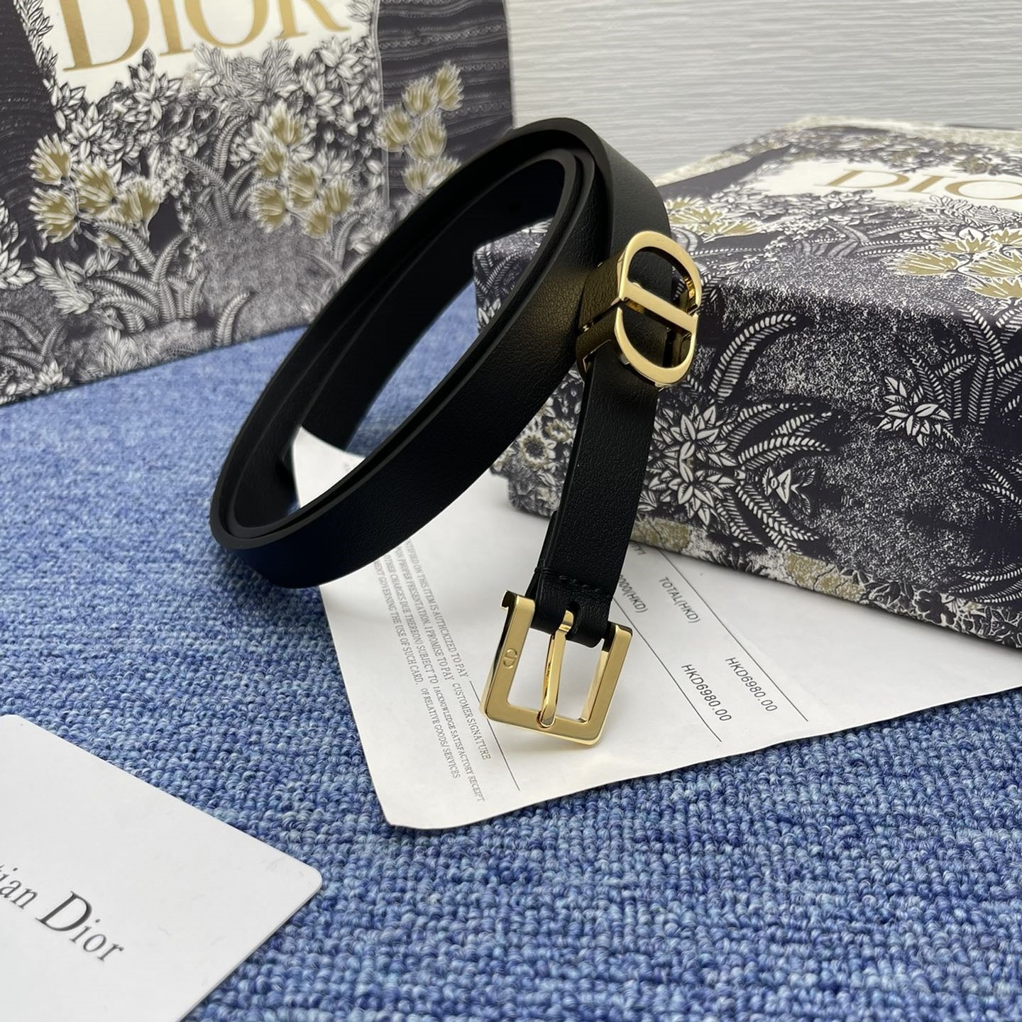 Dior leather belt