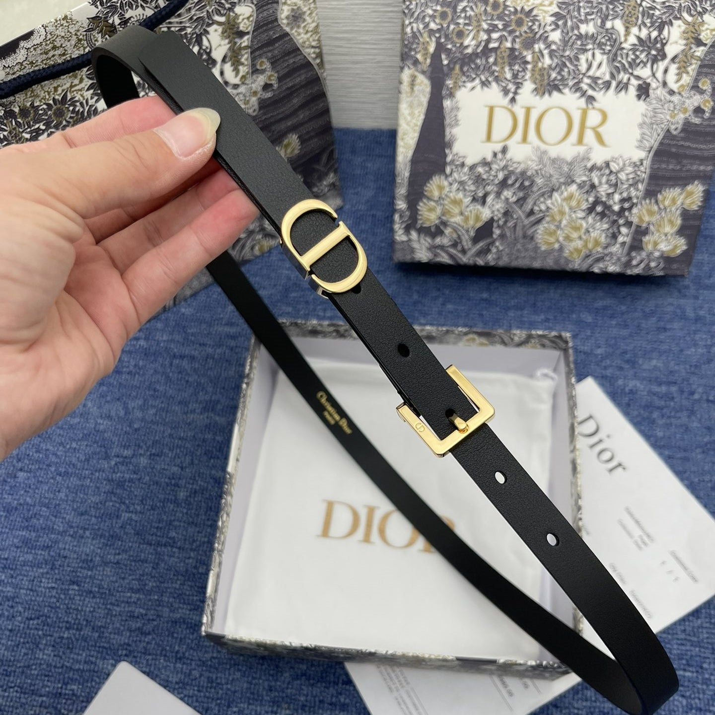 Dior leather belt
