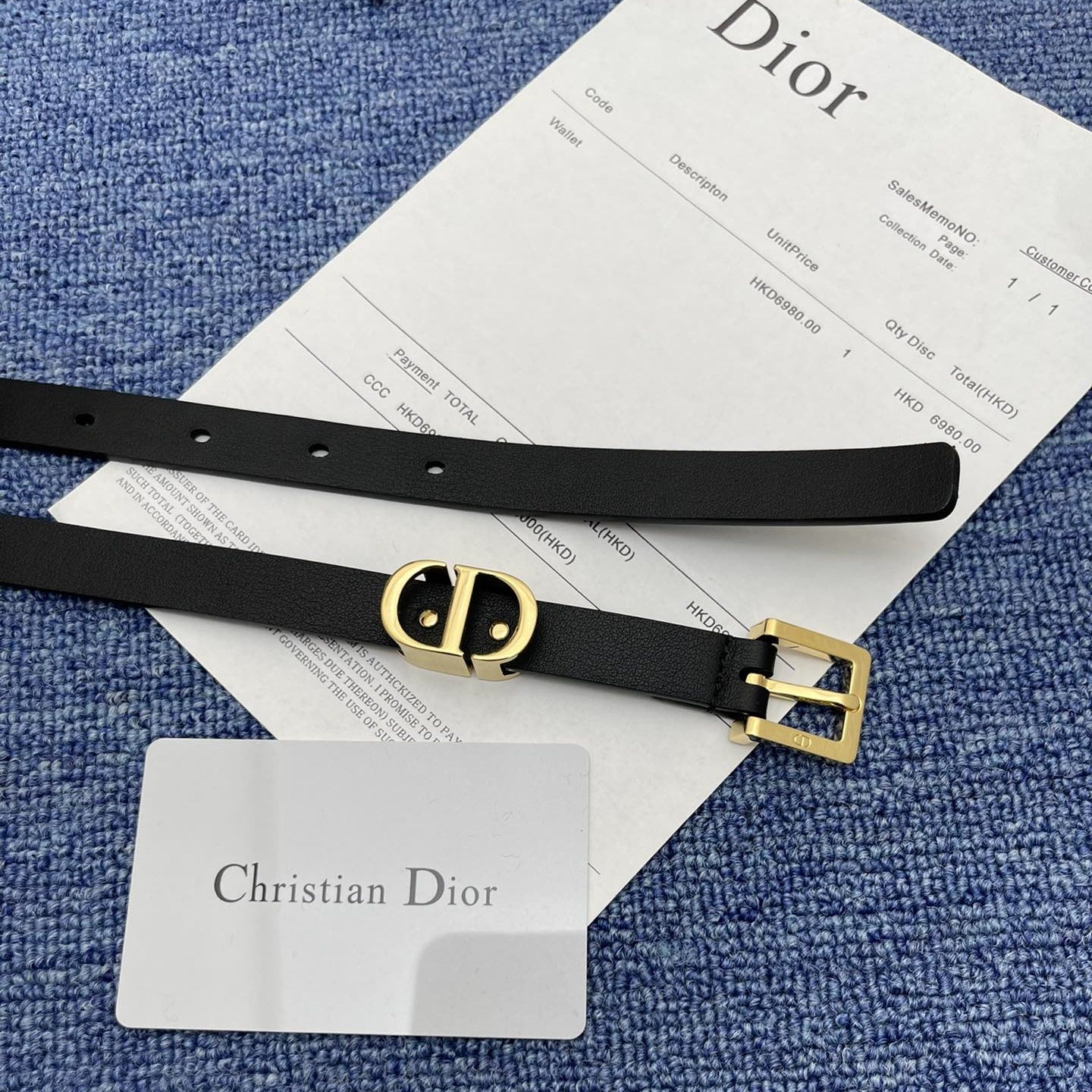 Dior leather belt
