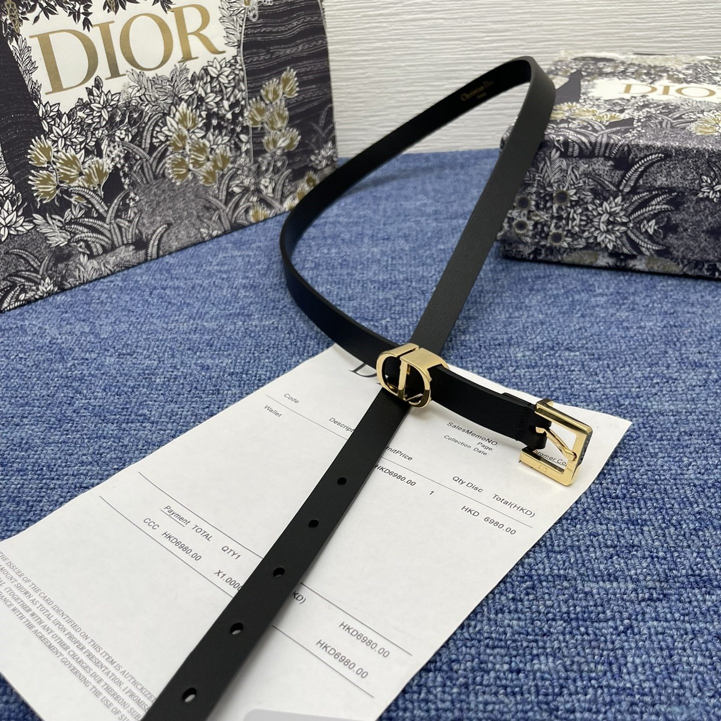 Dior leather belt