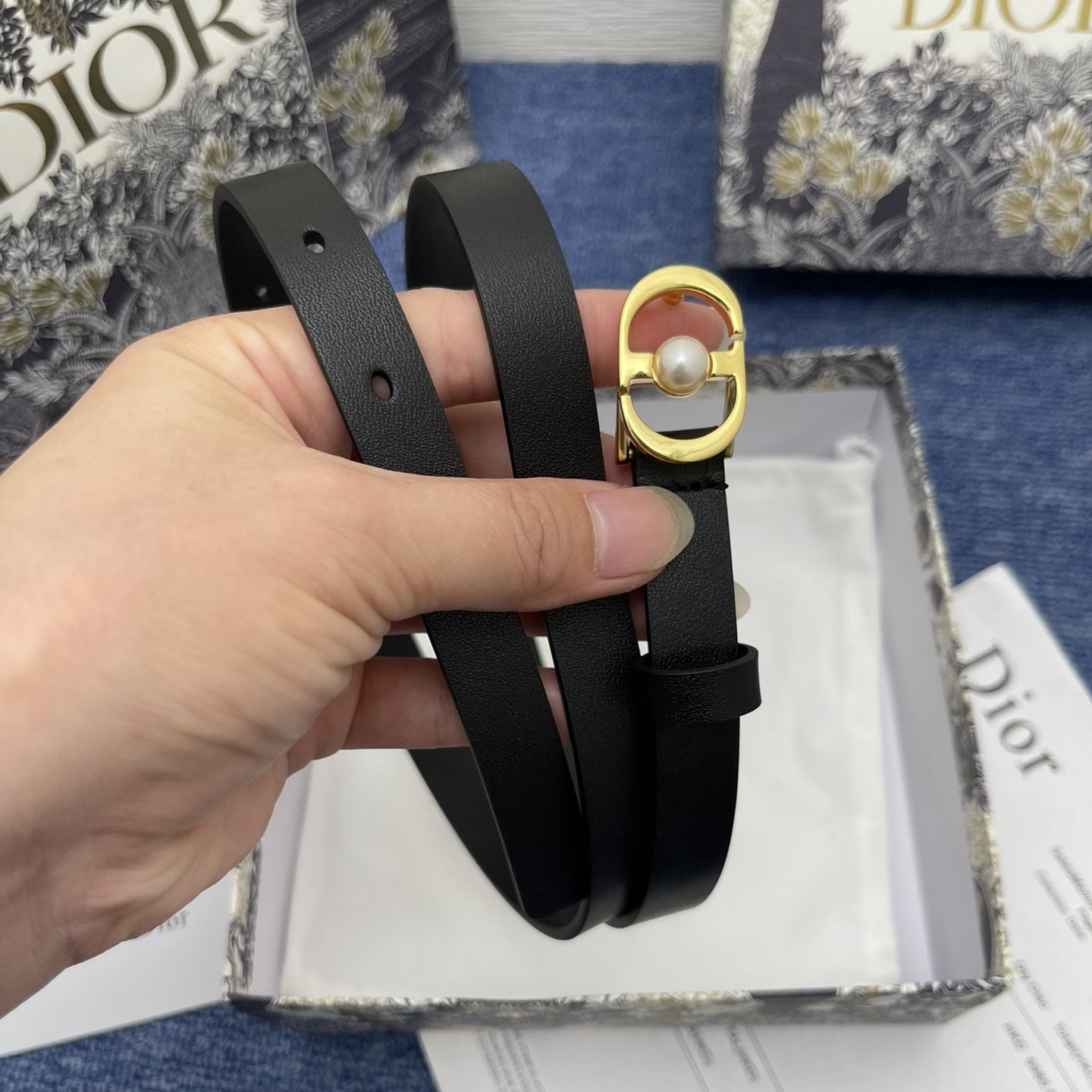 Dior leather belt
