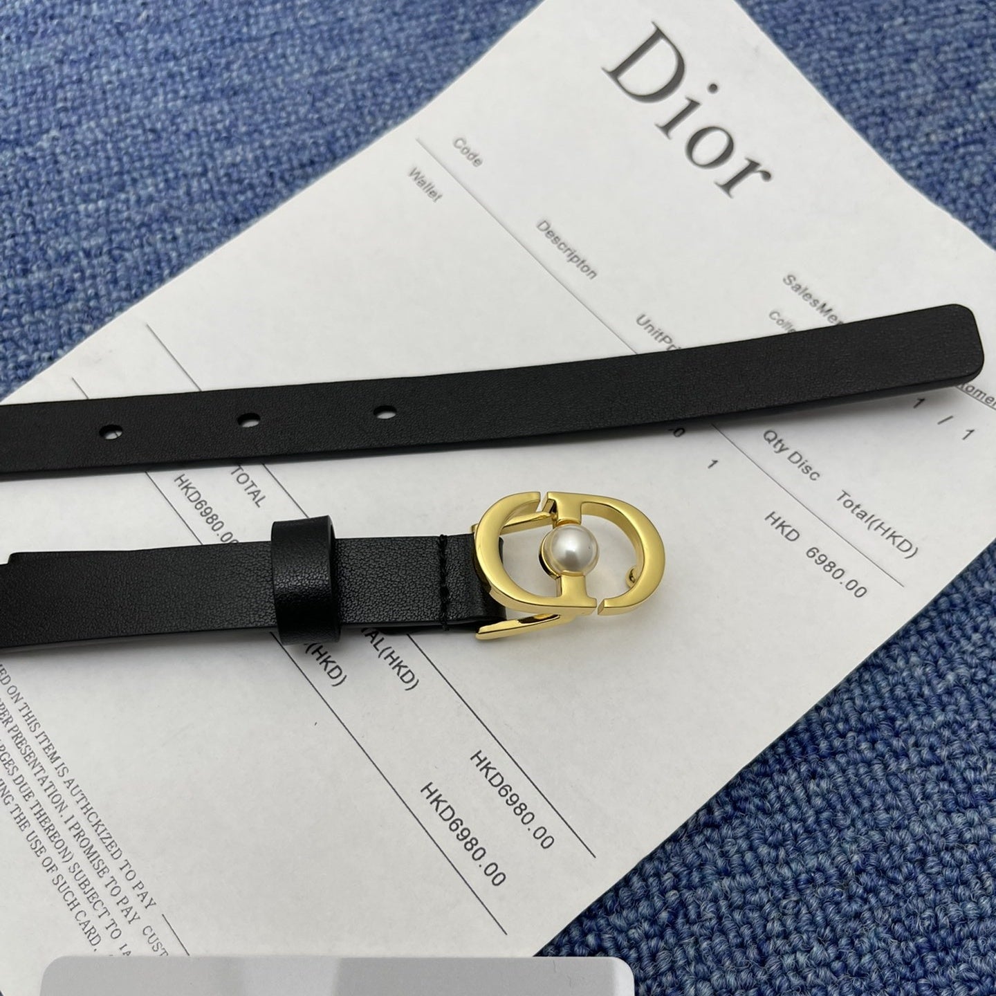 Dior leather belt