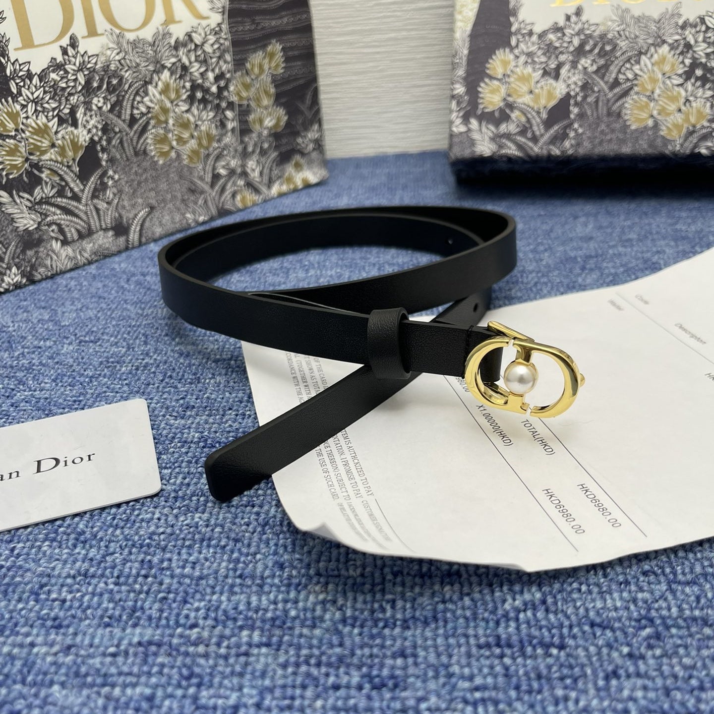 Dior leather belt
