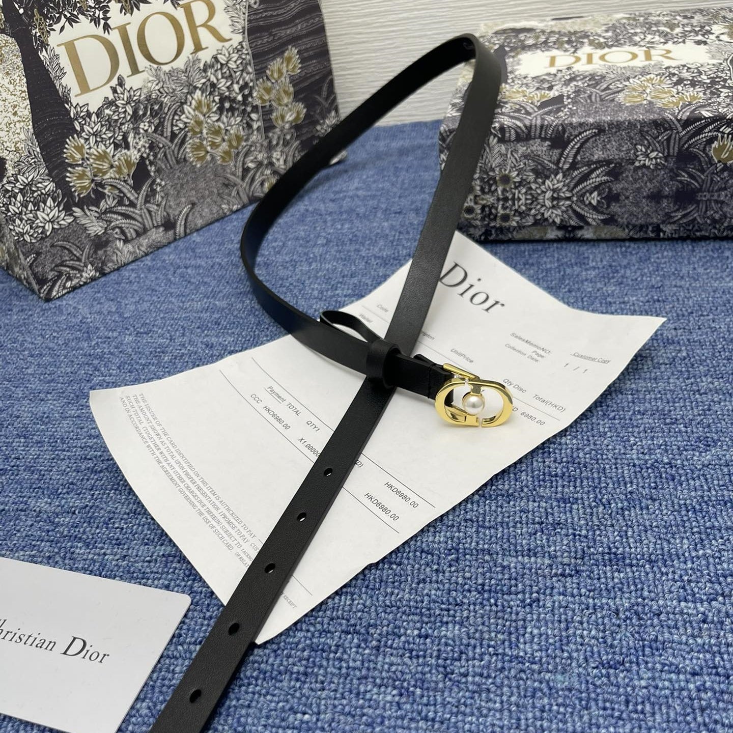 Dior leather belt
