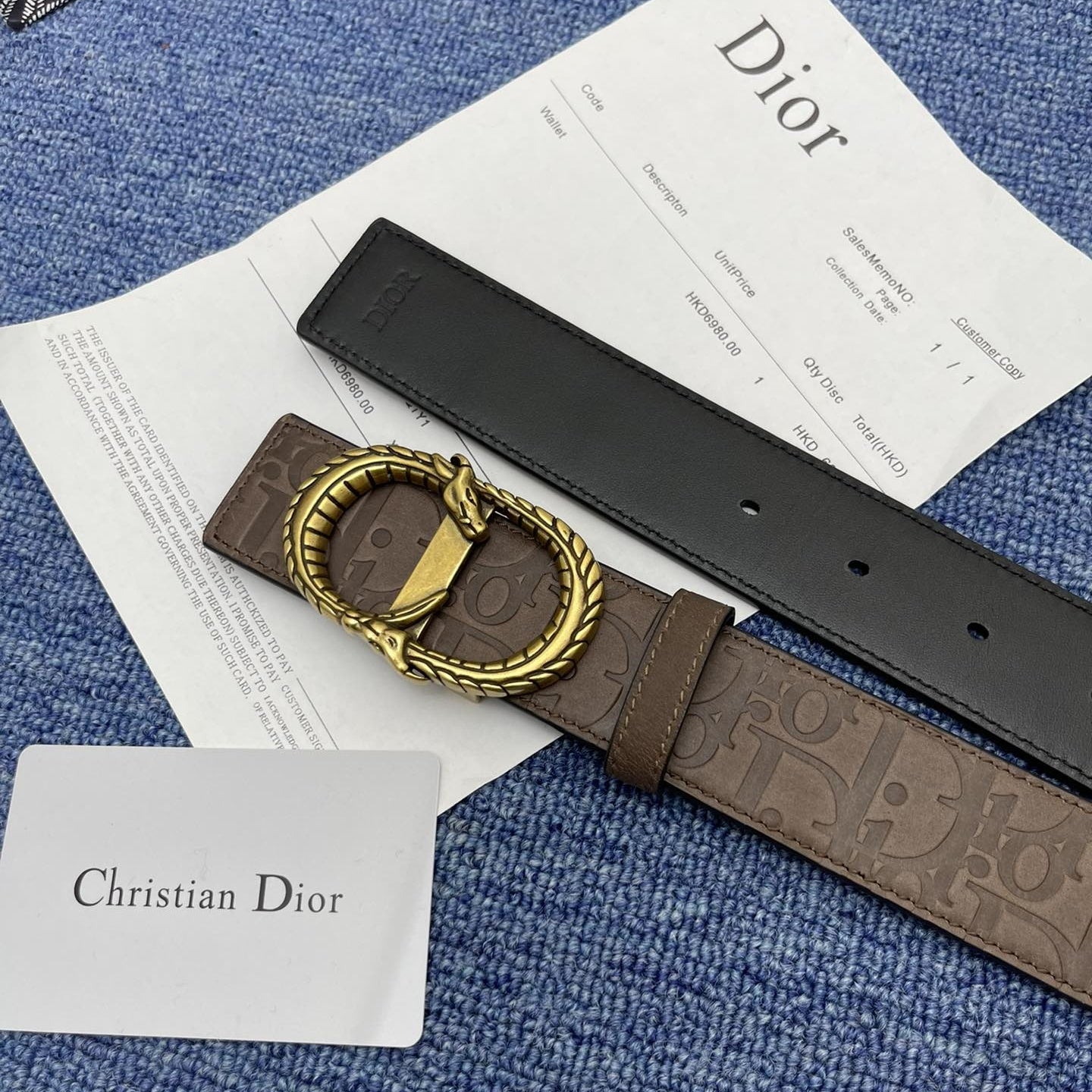 Dior leather belt
