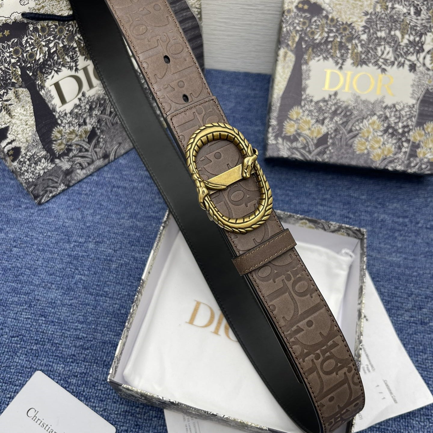 Dior leather belt