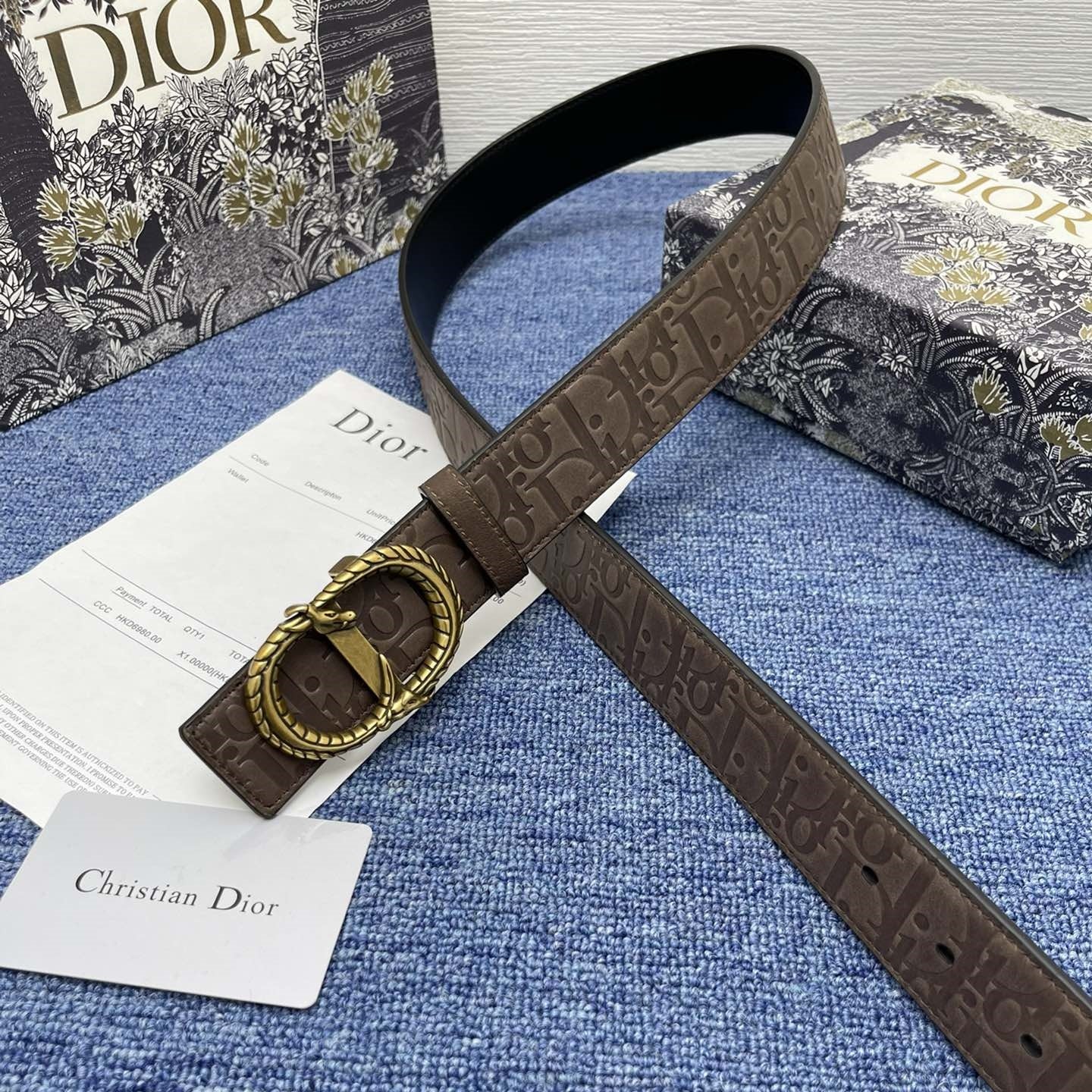 Dior leather belt