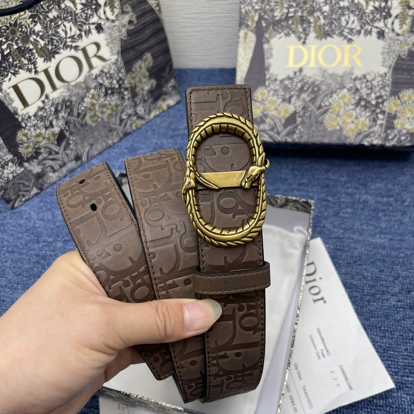 Dior leather belt